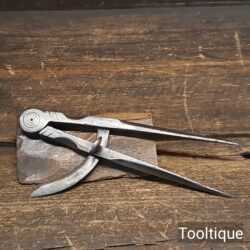 Vintage J. Dixon 7” Leatherworking Cast Steel Square Leg Dividers - Refurbished