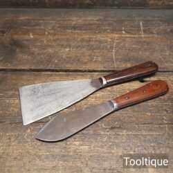 2 No: Vintage Decorators Scrapers Rosewood Handles - Refurbished