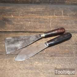 2 No: Vintage Cooper & Tyzack Decorators Scrapers Rosewood Handles