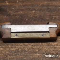 Vintage Brass Faced Beechwood Spokeshave With 3” Cutter - Fully Refurbished
