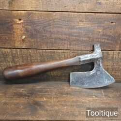 Antique French Side Axe Counterbalanced Beechwood Handle - Fully Refurbished