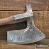 Antique French Side Axe Counterbalanced Beechwood Handle - Fully Refurbished