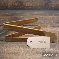Vintage Rabone Boxwood & Brass No: 1380 Four-Fold 24” Rule