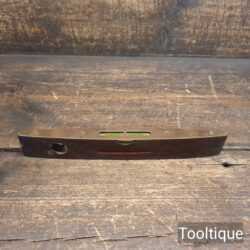 Vintage J. Rabone No: 625 Rosewood Brass 9” Boat Level - Good Condition