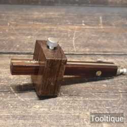 Vintage W. Clay Rosewood & Brass Mortice Gauge - Good Condition