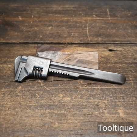 Vintage J.S S Automotive 7 Long F Shaped Monkey Wrench Good Condition Tooltique