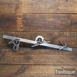 Vintage Moore & Wright Combination Square Set With 24” Ruler