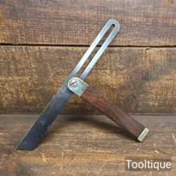 Vintage 11” Rosewood & Brass Carpenters Bevel - Refurbished Ready To Use
