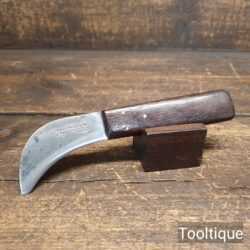 Vintage J. Tyzack Leatherworking Knife Rosewood Handle - Ready For Use