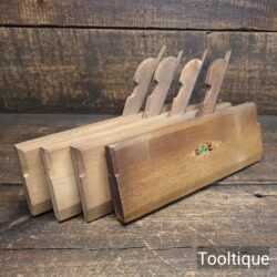 4 No: Vintage Marples & Sons Hollow & Rounds Moulding Planes 10H 4R 8R 12R