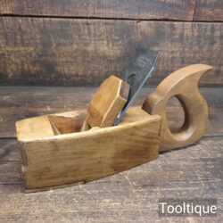 Vintage Beechwood Smoothing Plane Insert Brass Front Sole - Fully Refurbished
