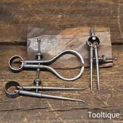 Vintage Moore & Wright Sheffield Combination Set 3 No: Various Callipers Dividers