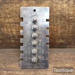 Vintage Sonnette Locksmith Tools Mortice Key Pin & Pipe Key Gauge