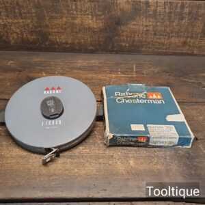 Vintage Rabone Surveyors 33ft 100m Fibron Tape Measure & Spare Refill Tape Vintage Rabone Surveyors 33ft 100m Fibron Tape Measure & Spare Refill Tape