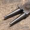 Vintage Pair of Short Nose Pliers Round Serrated Grip Jaws - Good Condition