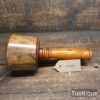 Bespoke Hand Wood-Turned Reclaimed Old Lignum Vitae Mallet Cherrywood Handle