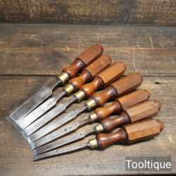 Vintage Mixed Maker Set 7 No: Bevel Edge Chisels 1"-¼” Fully Refurbished (Copy
