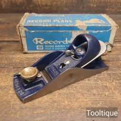 Vintage Record No: 09 ½ Adjustable Throat Block Plane - Fully Refurbished