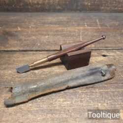  Vintage Shaw & Son London Diamond Tipped Rosewood Brass Glass Cutter