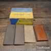 Vintage Set 3 No: Honing Stones Plus a Leather Strop Slip - Good Condition