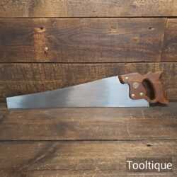 Vintage Henry Disston USA 20” Cross Cut 9 TPI Handsaw - Refurbished Sharpened