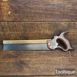 Vintage Henry Disston Philadelphia 19 TPI Brass Back Dovetail Saw - Refurbished