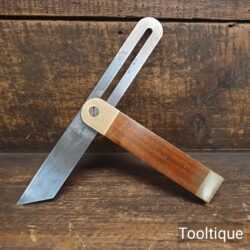 Vintage 9” Mahogany Brass Woodworking Bevel 9” Blade - Refurbished
