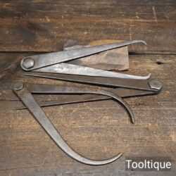 3 No: Various Vintage Rivet Joined Steel Callipers - Good Condition