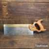 T29846 – Vintage 12” Tyzack Turner No: 120 brass back tenon saw 13TPI fully refurbished & sharpened ready for use and in good used condition.