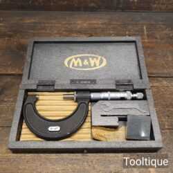 Vintage Moore & Wright 1-2” 966B Micrometer Boxed - Good Condition