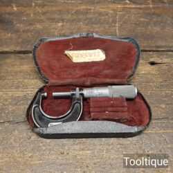 Vintage Starrett 0-1” Micrometer In Case - Good Condition