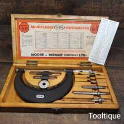 Vintage Boxed No: 941X Moore & Wright 0 - 4” Boxed Combination Micrometer