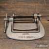 Vintage Pair Of Record Junior 3” Nickel Plated G Clamps - Good Condition