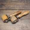 2 No: Vintage Wooden Rollers One by Ridgley With Boxwood Roller