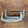 Vintage Pair 10” Cast Steel Paramo Heavy Duty G Clamps - Good Condition