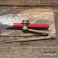 Vintage Helix Brass Compass With Pencil - Refurbished Ready To Use