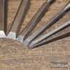 Vintage Set 8 No: Stanley 5001 Bevel Edge Chisels - Fully Refurbished Tor Use
