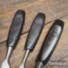 3 No: Vintage Sandvik Bevel Edge Chisels - Fully Refurbished Ready Tor Use