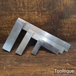 Vintage Set 3 No: Moore & Wright No: 400 Silver Steel Precision Engineering Squares