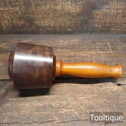 Bespoke Hand Wood-Turned Reclaimed Old Lignum Vitae Mallet - Yew Handle
