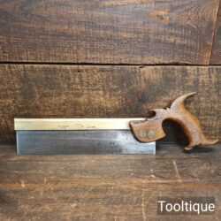 Scarce Antique 10” Clegg & Barton c1880 Brass Back Dovetail Handsaw 15 TPI Sharpened