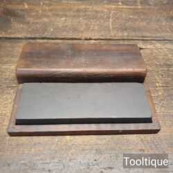 Vintage 6” x 2” Boxed Natural Welsh Slate Fine Grade Honing Stone - Lapped Flat