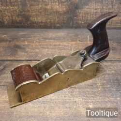 Antique Craftsman Made Low Angle Brass Infill Mitre Plane - Unusual Handle