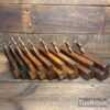 Vintage Harlequin Set Of 9 No: Beechwood Beading Moulding Planes