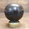 Antique Round Iroko & Brass Door Knob Brass