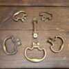 Antique Selection of Paris Brass Adjustable Hinged Draw Handles