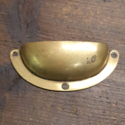 Antique Map Cast Brass Drawer Pull Handle 