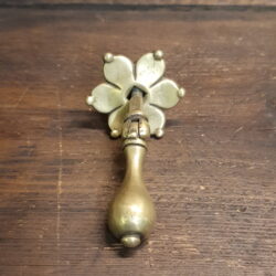 Early Antique Brass Flower Drop Handle