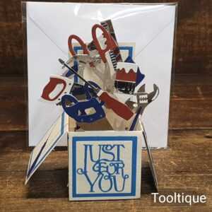 Handcrafted Vintage Tool Pop-Up Birthday Christmas Special Occasion Card