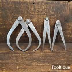 4 No: Vintage Inside & Outside Callipers - Good Condition